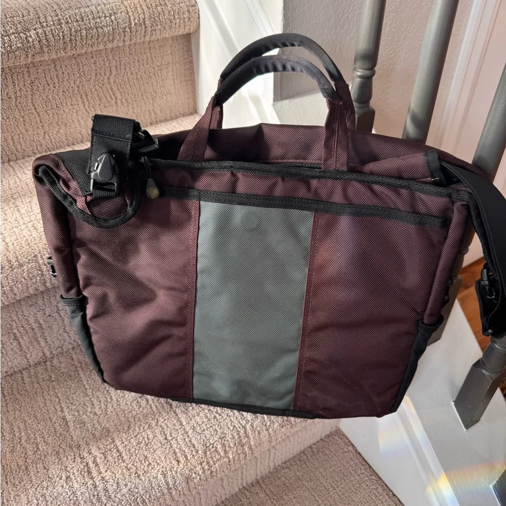 Timbuk2 Black and Burgundy/Purple Laptop Bag